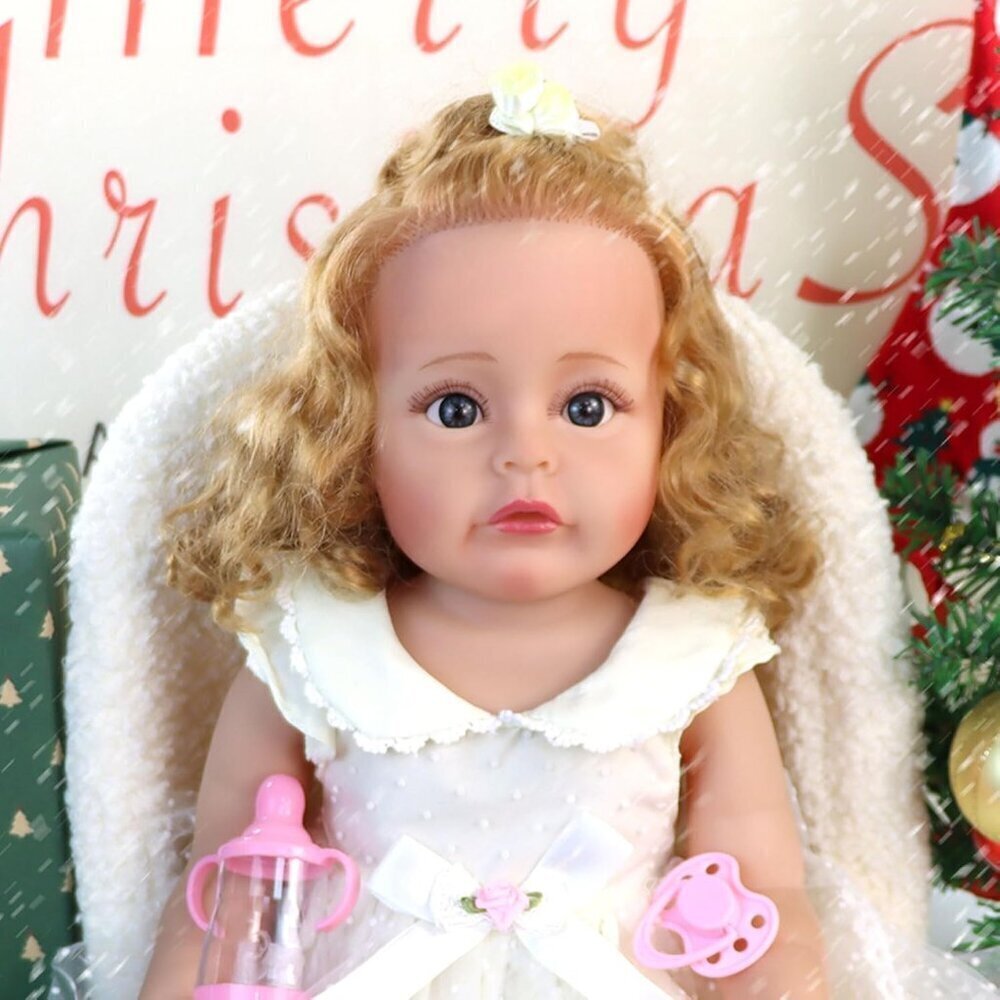 🆕22inch Full Body Silicone Vinyl Newborn Baby Poseable Limbs Bella Reborn Girl